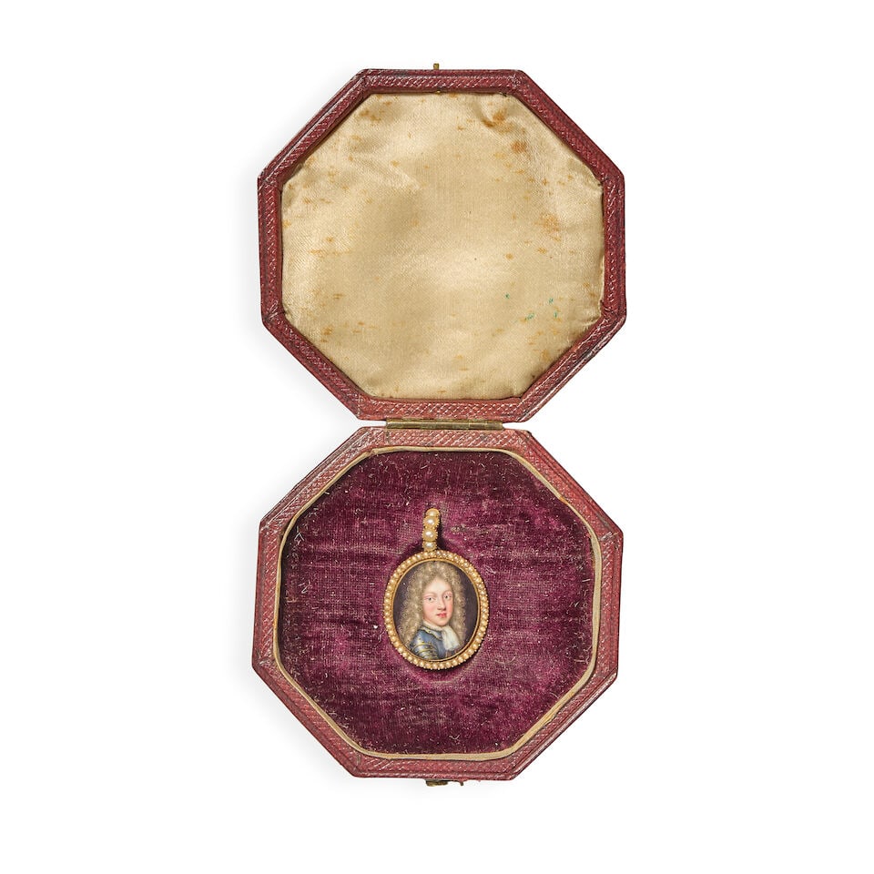 Manner of Jean Petitot (Swiss, 1607-1691): An oval enamel portrait of an armour-clad nobleman P... (1 of 3)