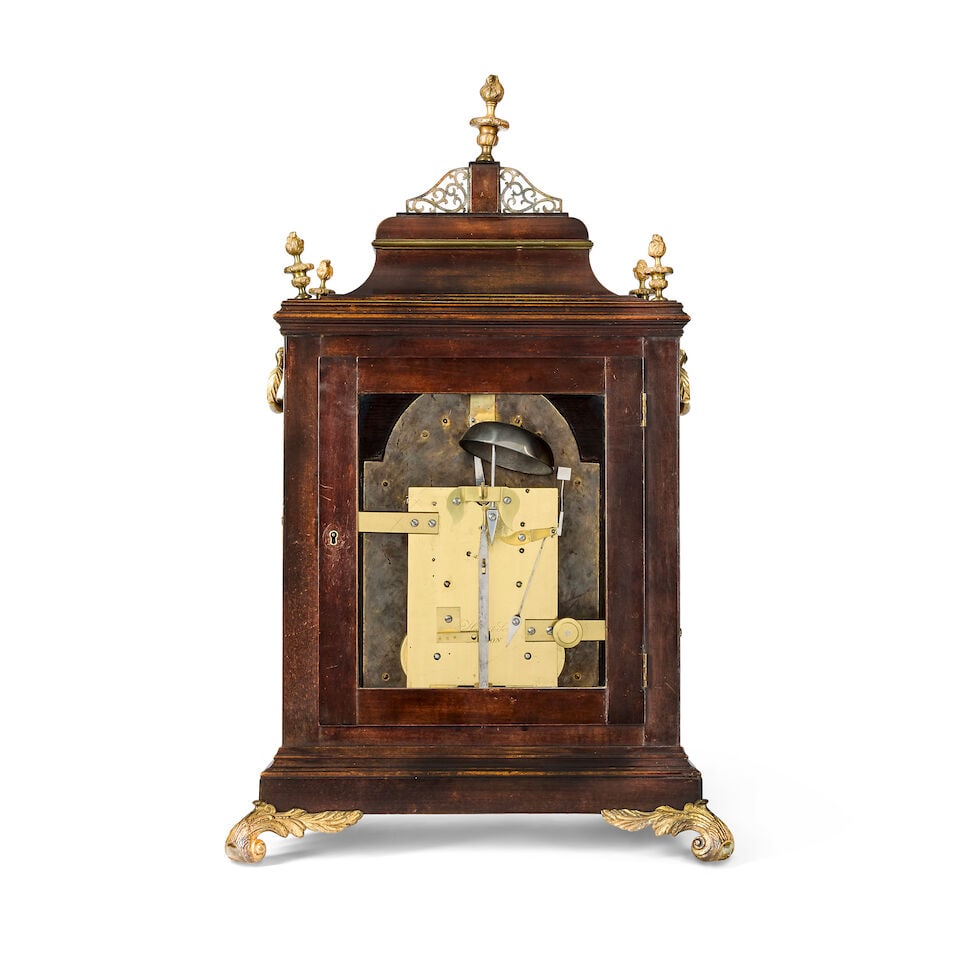 A late 19th/early 20th century gilt brass mounted mahogany table or bracket clock In the George... - 2