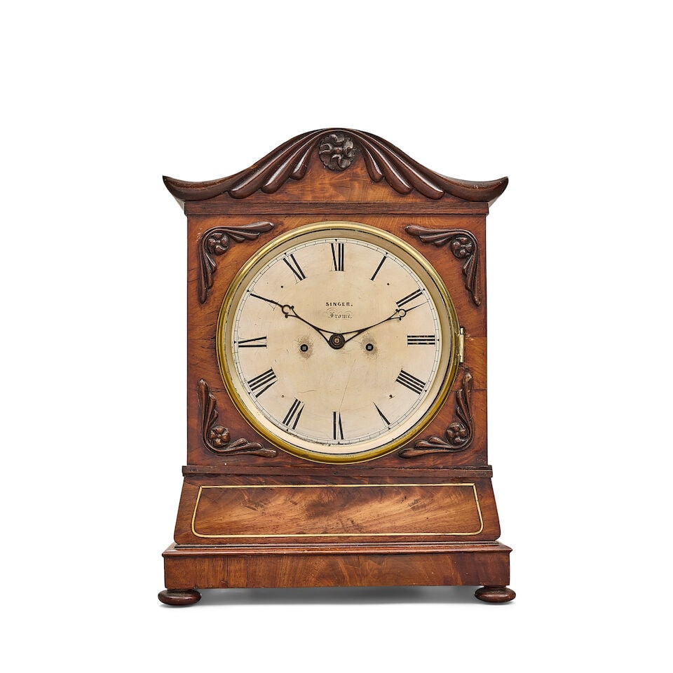 Two early Victorian mahogany table clocks The dials signed Singer, Frome, and Wieland, Walworth 2 - 2