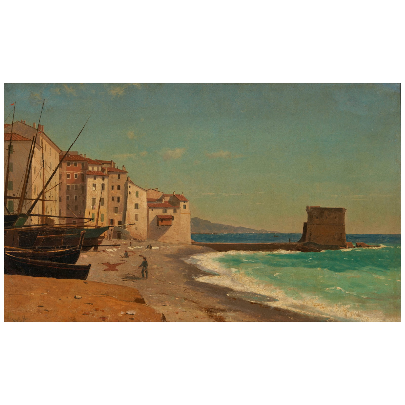 WILLIAM STANLEY HASELTINE (1835-1900) View of Porto Venere 14 x 23 1/2 in. (35.5 x 59.6 cm.) (1 of 1)