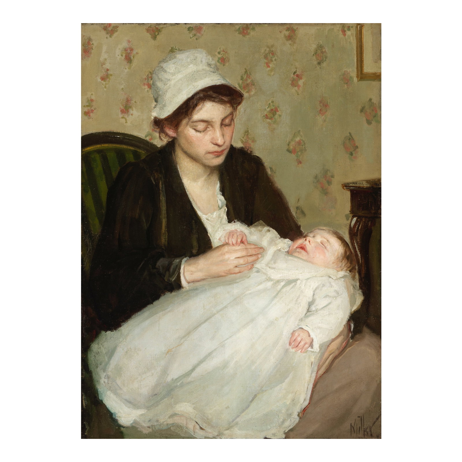 RICHARD EDWARD MILLER (1875-1943) Mother and Child 39 5/8 x 28 7/8 in. (100.6 x 73.3 cm.) (Paint... (1 of 1)