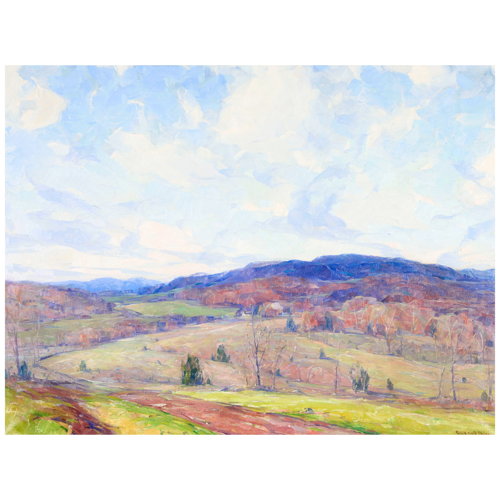 FRANK SWIFT CHASE (1886-1958) Woodstock 29 3/4 x 40 in. (75.6 x 101.6 cm.): FRANK SWIFT CHASE (1886-1958) Woodstock signed 'Frank Swift Chase.' (lower right) oil on canvas 29 3/4 x 40 in. (75.6 x 101.6 cm.) Footnotes: Provenance Private collection, acquired directly from the