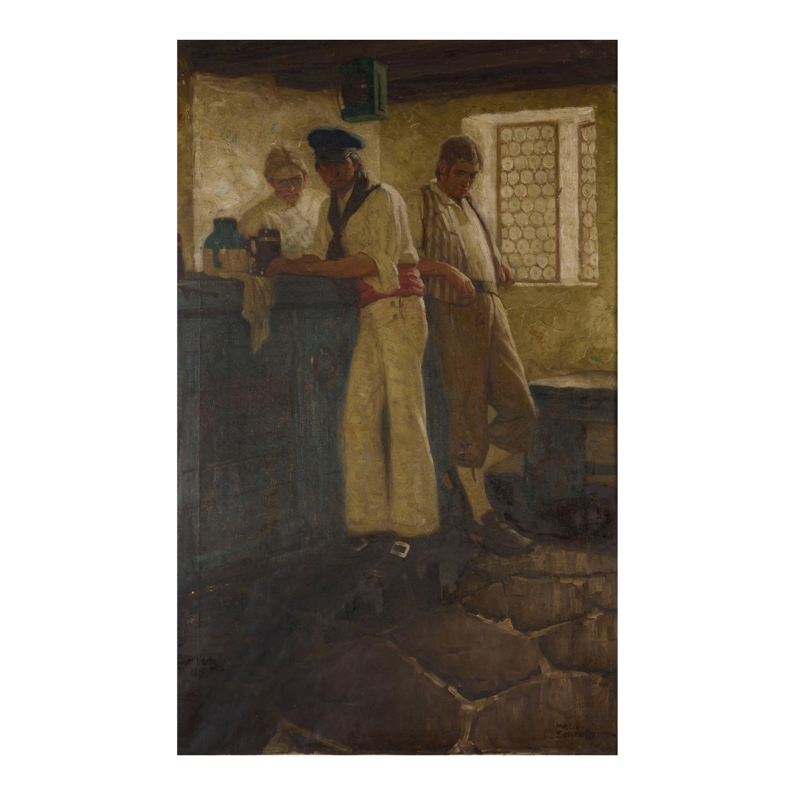 MEAD SCHAEFFER (1898-1980) At the Tavern 38 1/4 x 24 in. (97.2 x 61 cm.) (1 of 1)