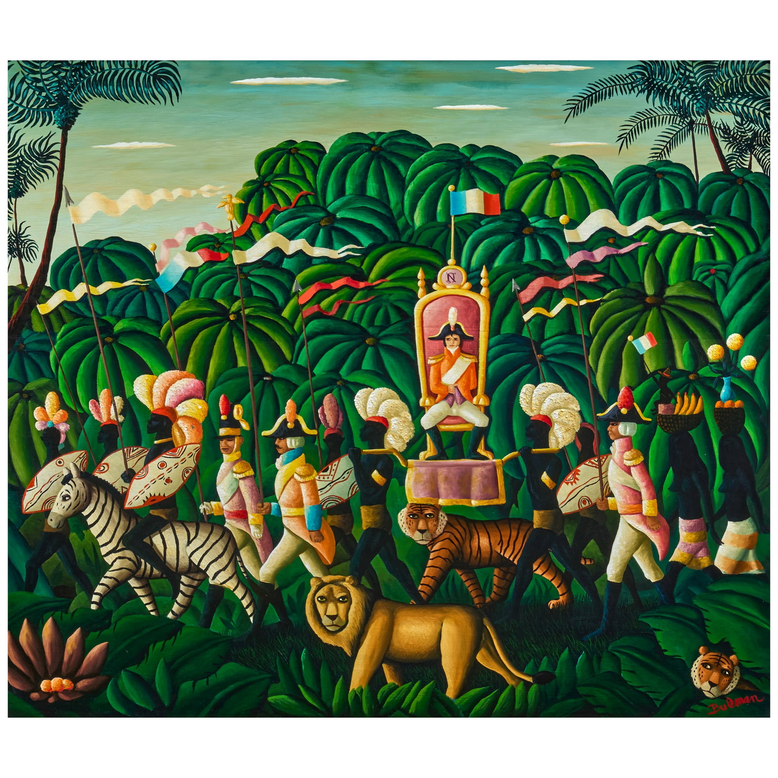 ORVILLE BULMAN (1904-1978) Le Petit General 36 1/4 x 42 in. (92.1 x 106.7 cm.): ORVILLE BULMAN (1904-1978) Le Petit General signed 'Bullman' (lower right) oil on canvas 36 1/4 x 42 in. (92.1 x 106.7 cm.) Footnotes: Provenance Private collection, Saint Louis, Missouri, acquired di