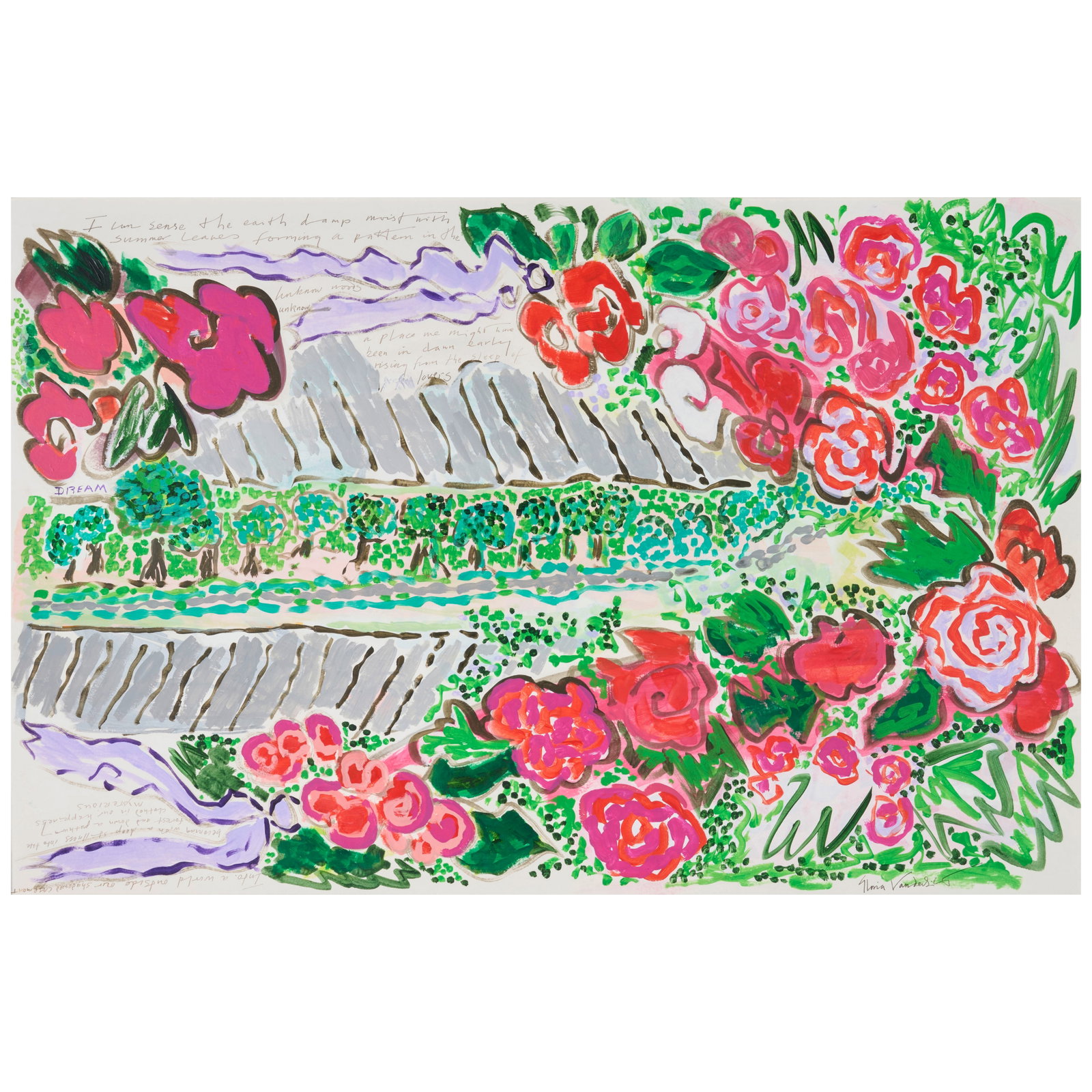 GLORIA VANDERBILT (1924-2019) Dream sight 25 x 39 1/2 in. (63.5 x 100.3 cm.) (1 of 1)