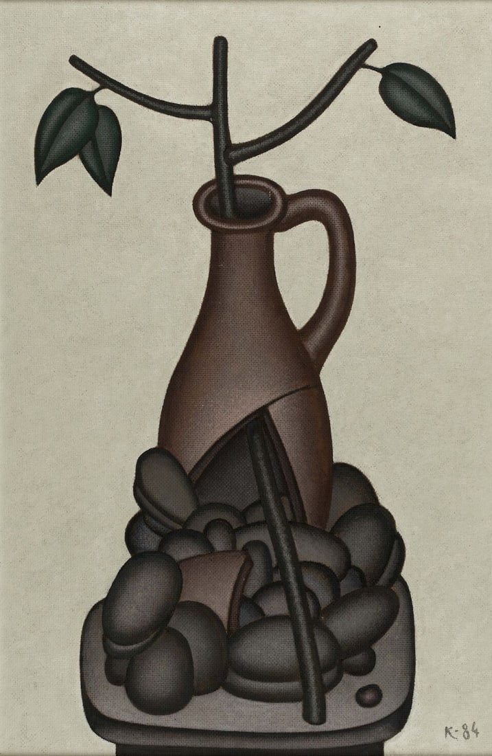 Dmitry Krasnopevtsev (Russian, 1925-1995) Nature morte au vase brisé/ Still Life With Broke... (1 of 2)