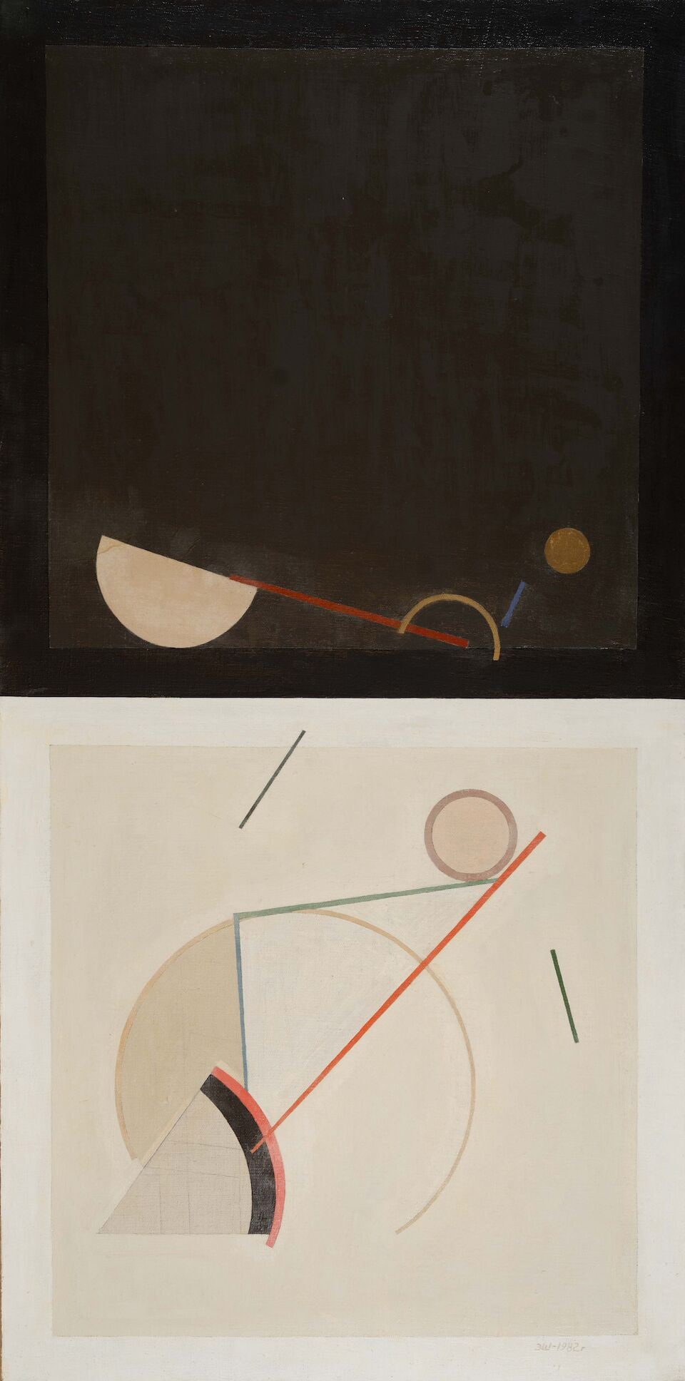 Eduard Arkadievich Steinberg (Russian, 1937-2012) Composition (deux tableaux)/ Composition (two ... (1 of 2)
