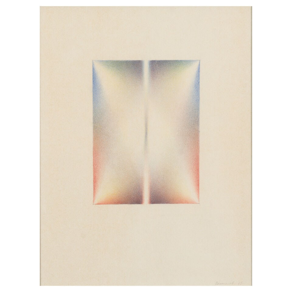 Oleg Vassiliev (Russian, 1931-2013) Substitutions, lignes complétées/ Substitutions, c...: Oleg Vassiliev (Russian, 1931-2013) Substitutions, lignes complétées/ Substitutions, completed lines signé en cyrillique et daté « 85 » (en bas à droite) crayons de 