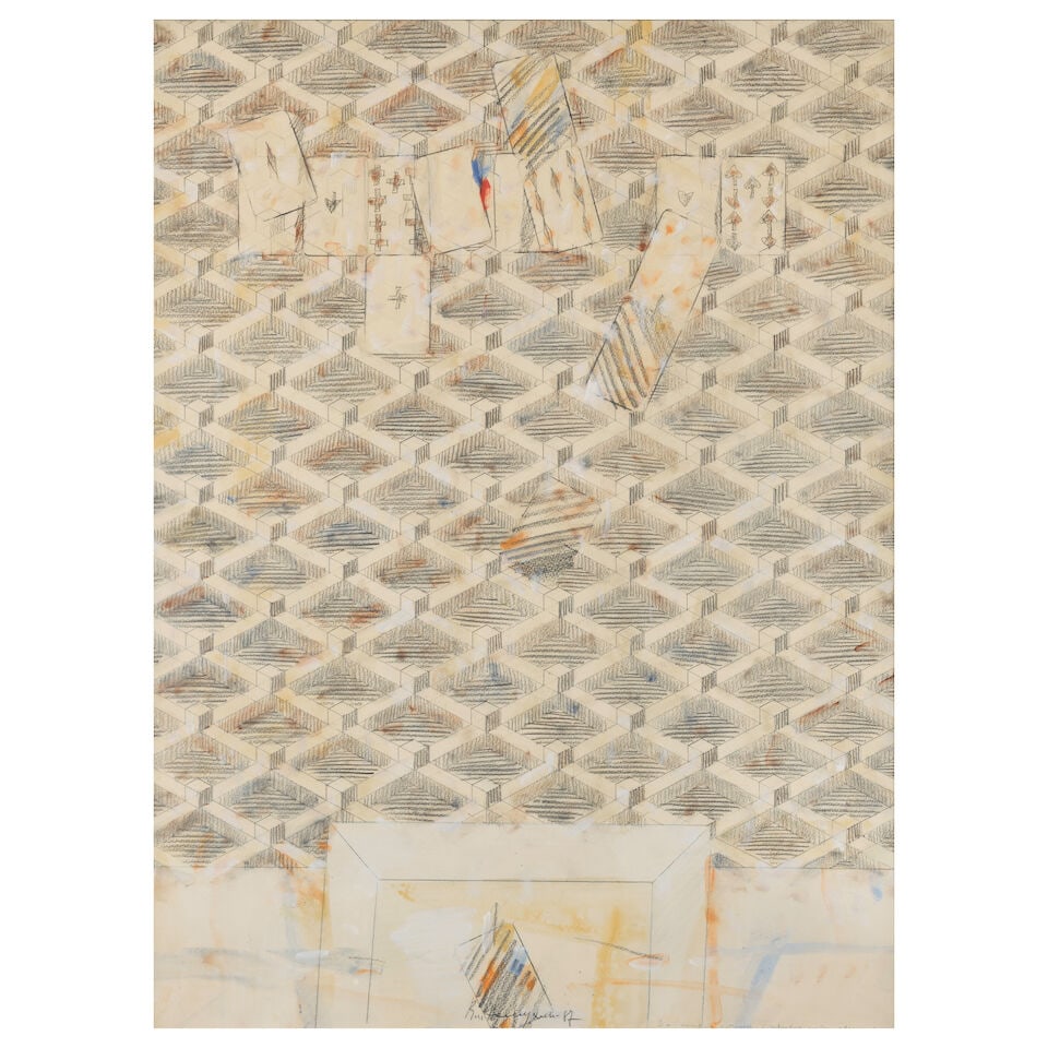 Vladimir Nemukhin (Russian, 1925-2016) Marqueterie/ Marquetry (signed in Cyrillic (lower centre... (1 of 2)