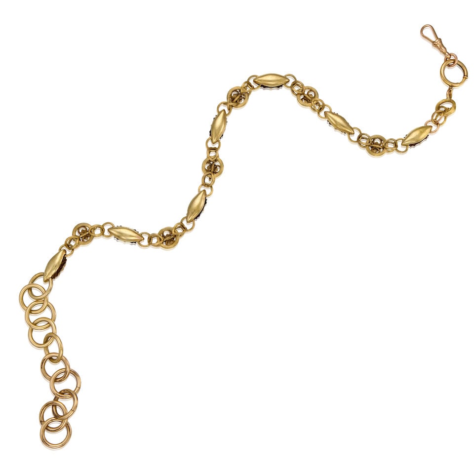 VICTORIAN GOLD BOOKCHAIN NECKLACE - 2