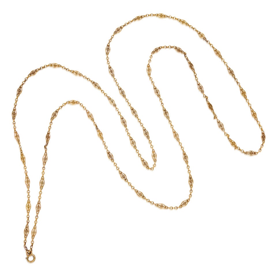 ANTIQUE 20K YELLOW GOLD CHAIN - 3