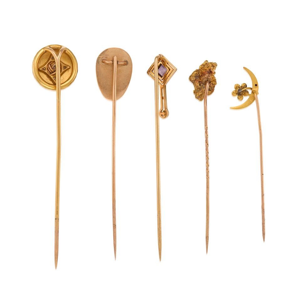 A GROUP OF ANTIQUE STICK PIN - 2
