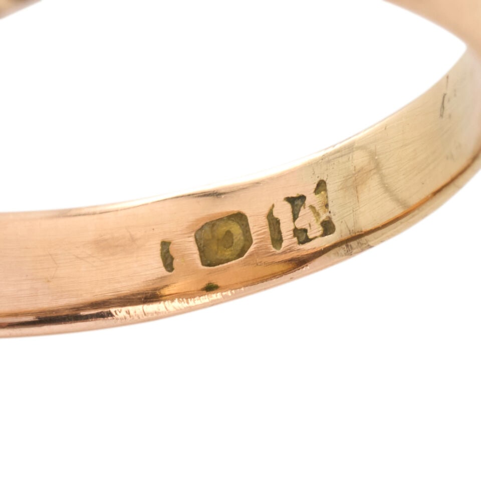 ANTIQUE 10K GOLD AND JADE RING WITH GIA REPORT - 3