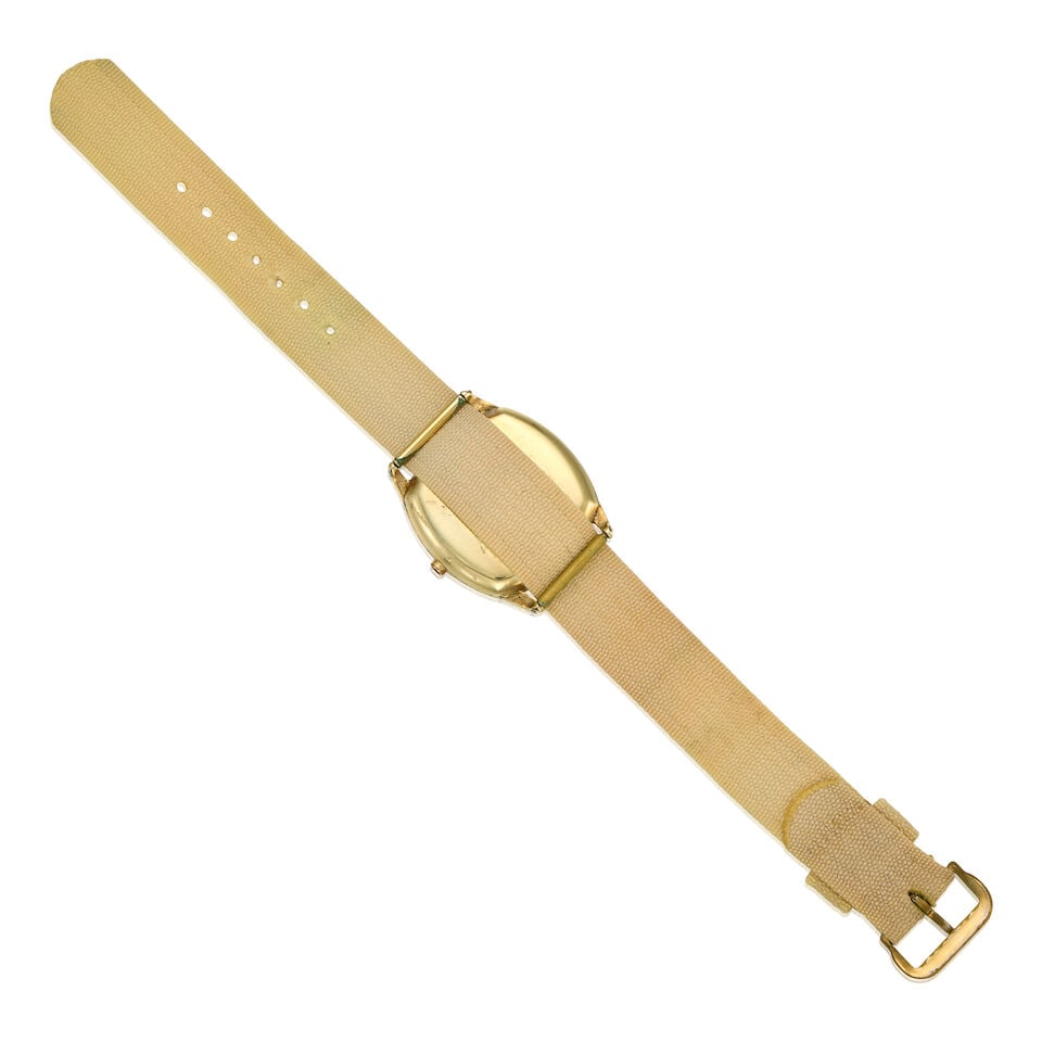 LONGINES: AN ANTIQUE 14K YELLOW GOLD-PLATED WATCH CASE - 2