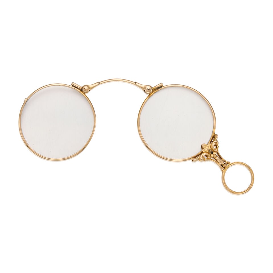 ANTIQUE 14K GOLD LORGNETTE - 3