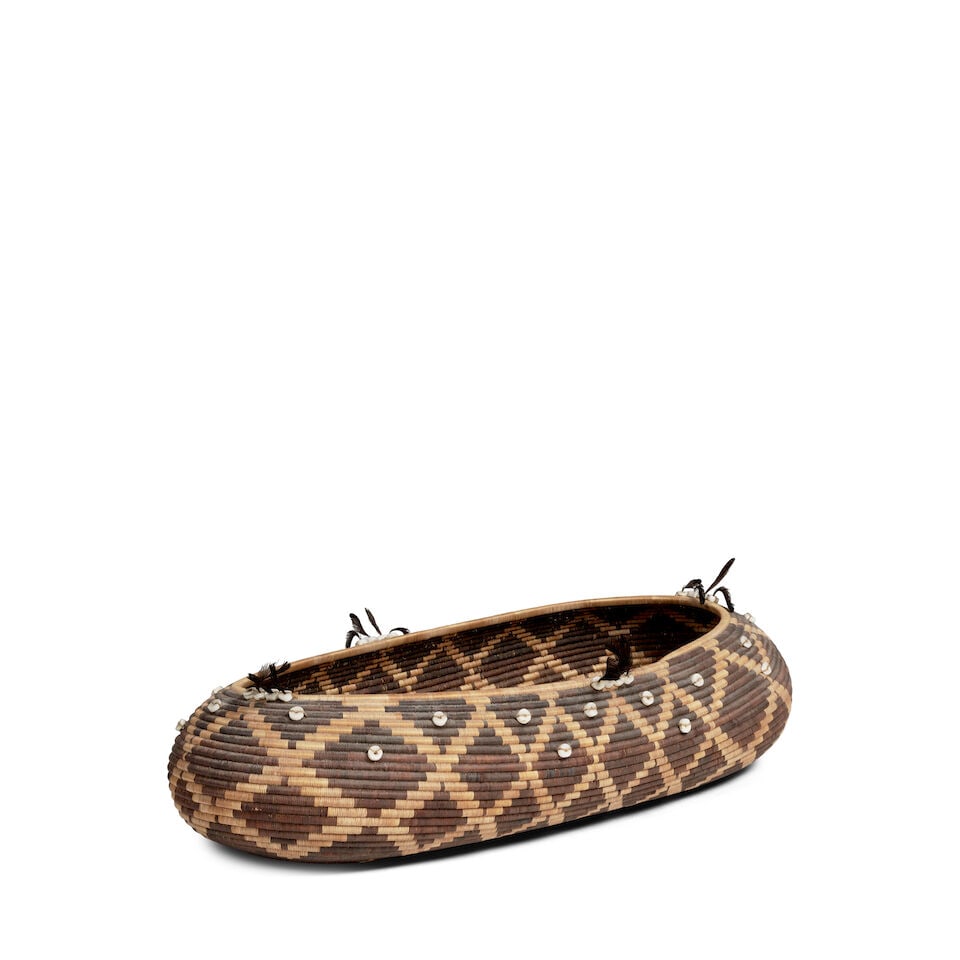 A Pomo oval negative basket - 3