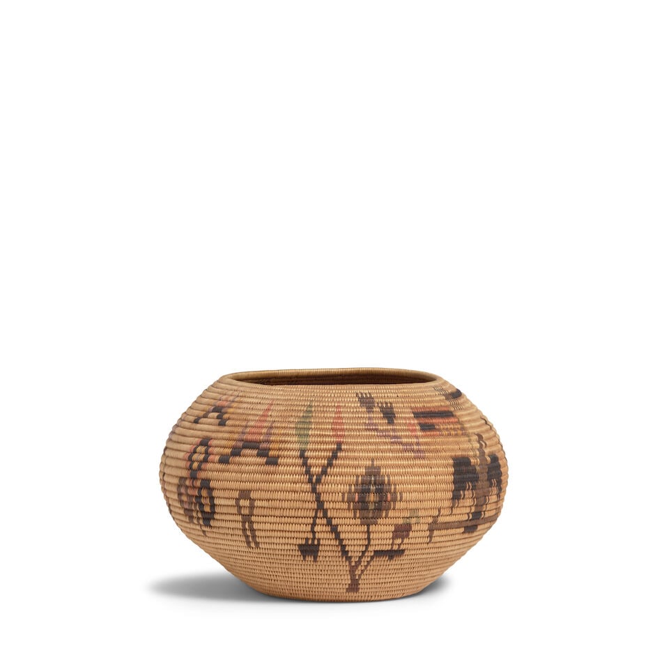 A Sarah Jim Mayo, Washoe polychrome pictorial basket - 3