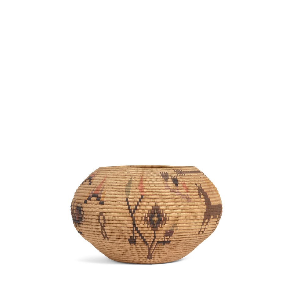 A Sarah Jim Mayo, Washoe polychrome pictorial basket - 6