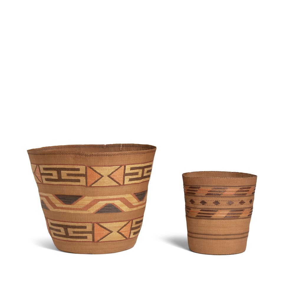 Two Tlingit polychrome baskets (1 of 1)
