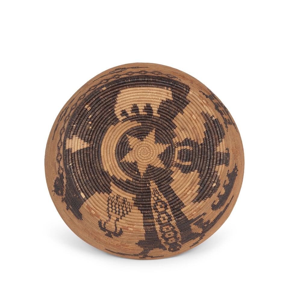 A Southern California polychrome pictorial basket - 3