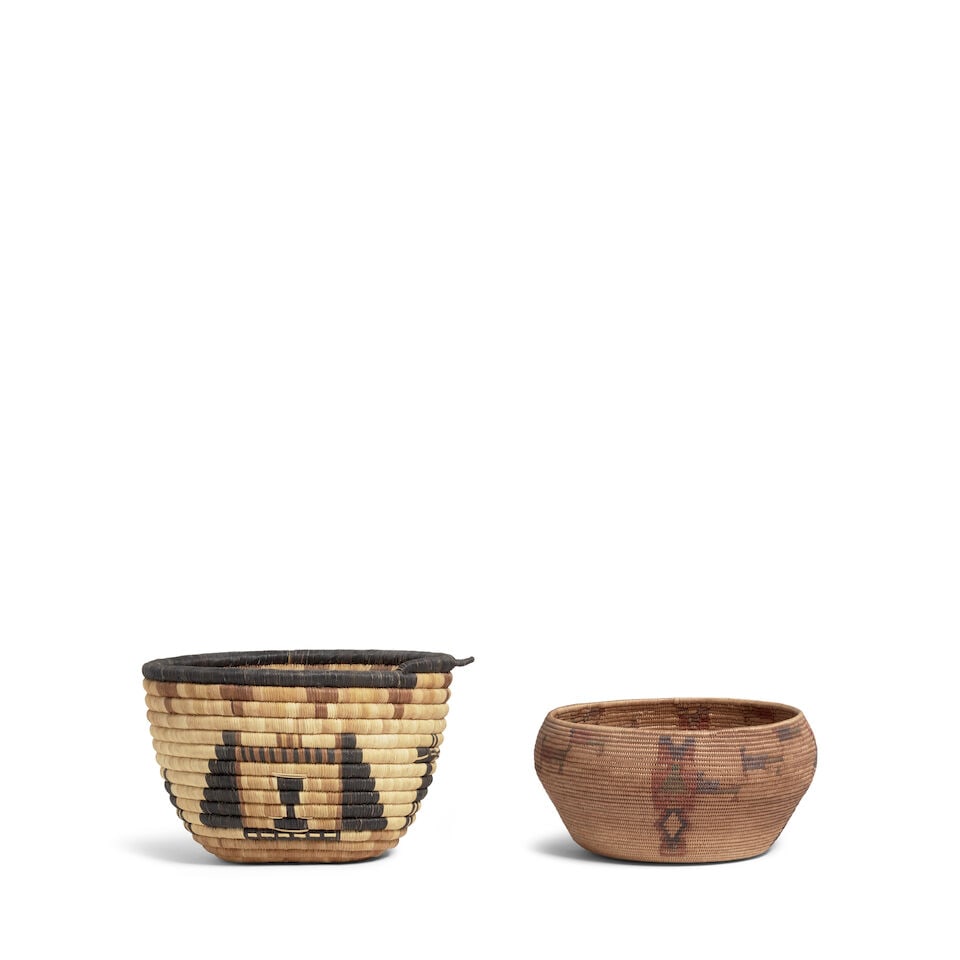 Two Western polychrome baskets: Western Mono and Hopi - 2