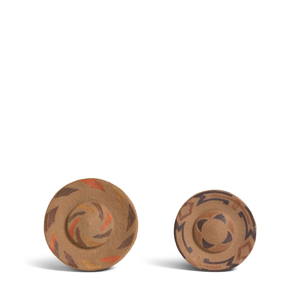 Two Tlingit polychrome rattletop baskets - 2