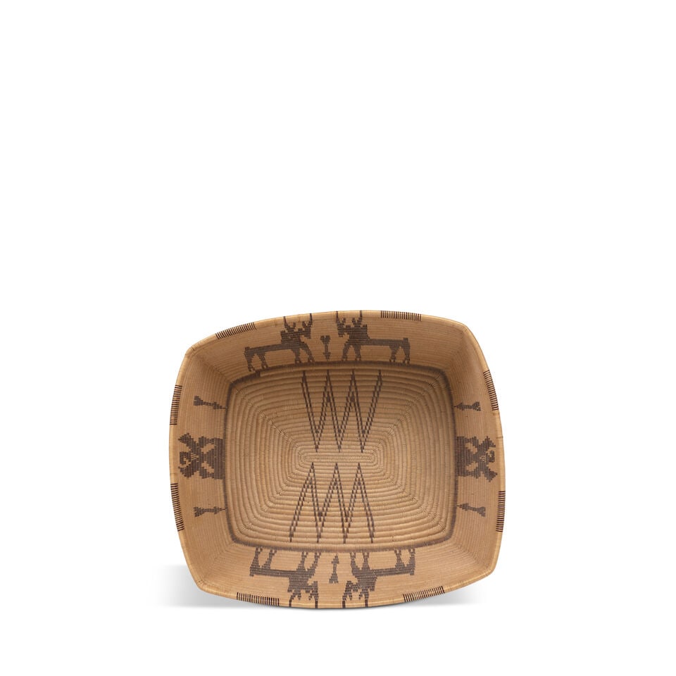A Panamint Shoshone (Timbisha) rectangular pictorial basket - 2