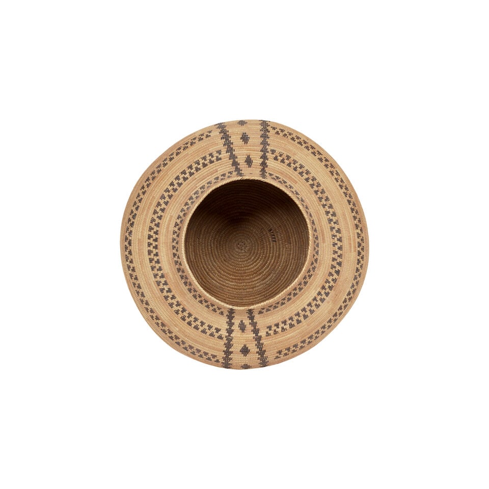 A Western Mono polychrome bottleneck basket, attributed to Nellie Lavelle - 2