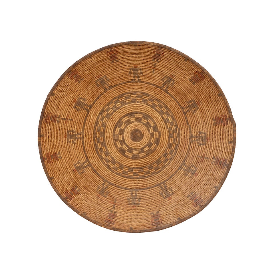 An Apache polychrome pictorial tray (1 of 1)