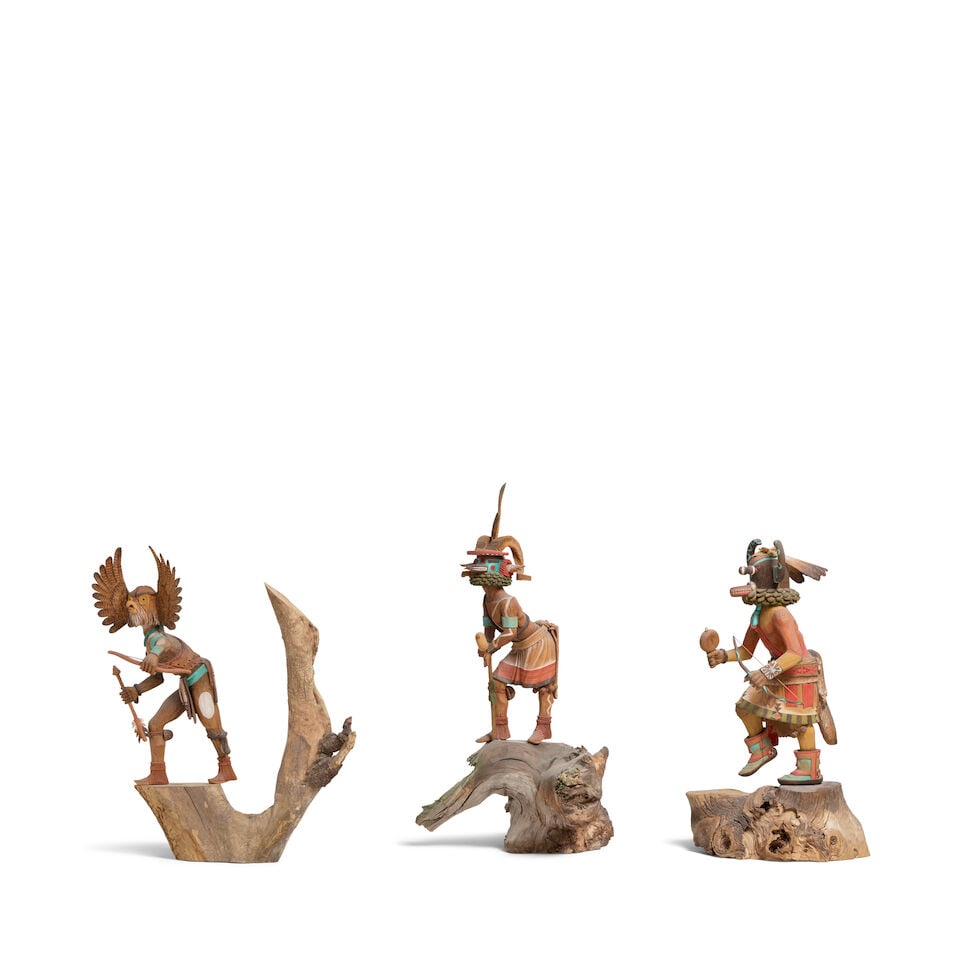 Three Loren Phillips katsina carvings - 2