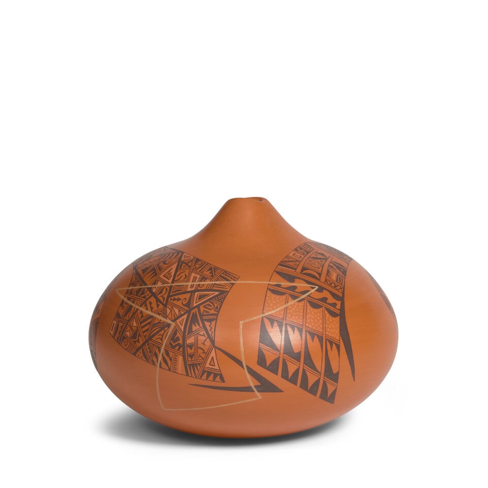 Two Les Namingha polychrome pottery items - 2