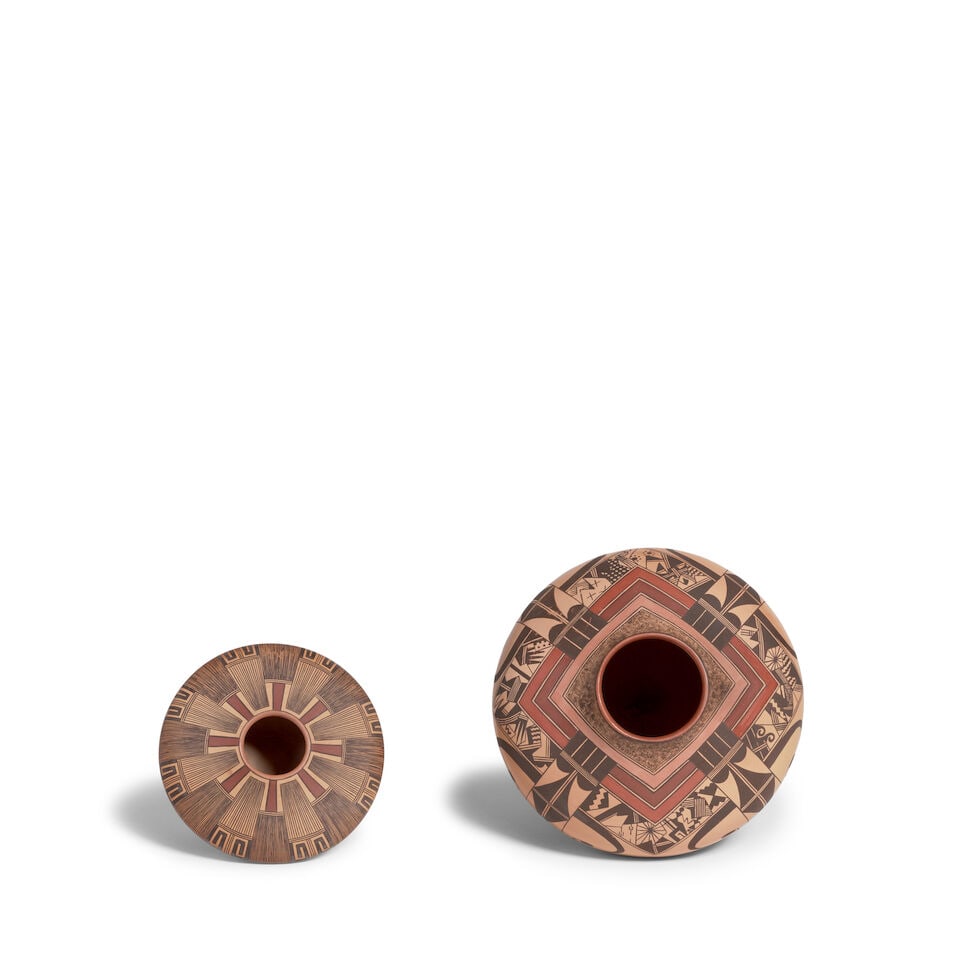 Two Jacob Koopee polychrome jars - 3