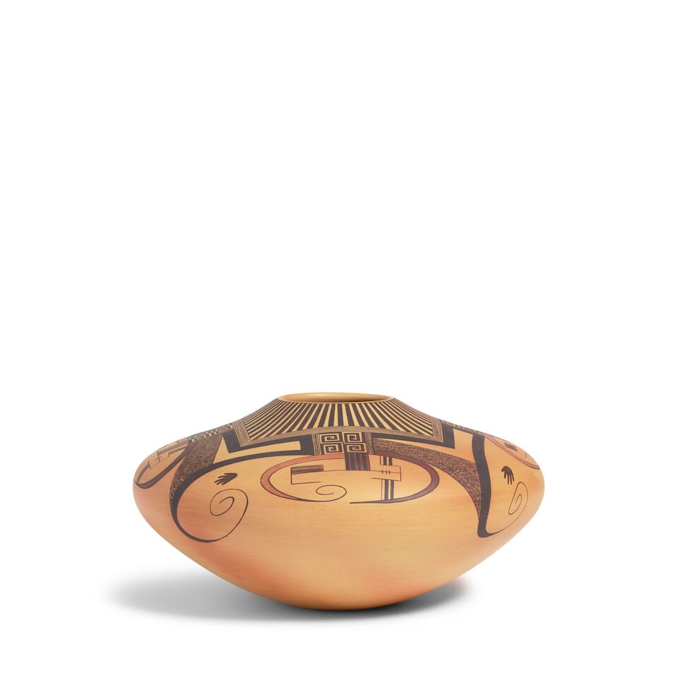 A Jacob Koopee polychrome jar - 2