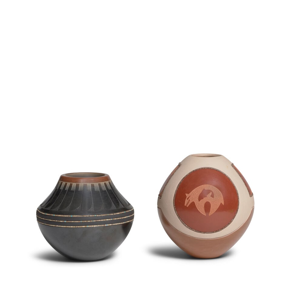 Two Russell Sanchez pottery jars (1 of 2)