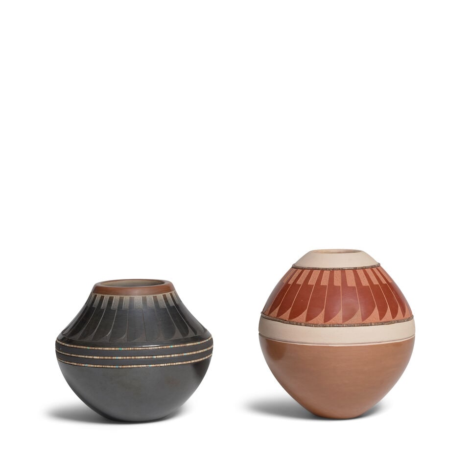Two Russell Sanchez pottery jars - 2