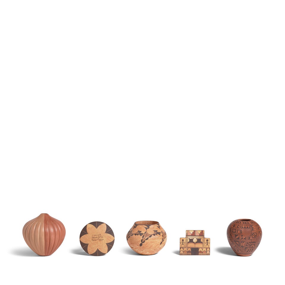 Five modern Southwest pottery items - 2