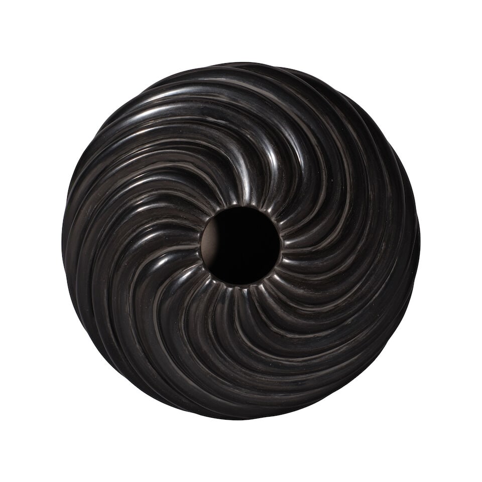 A Nancy Youngblood blackware melon jar - 2