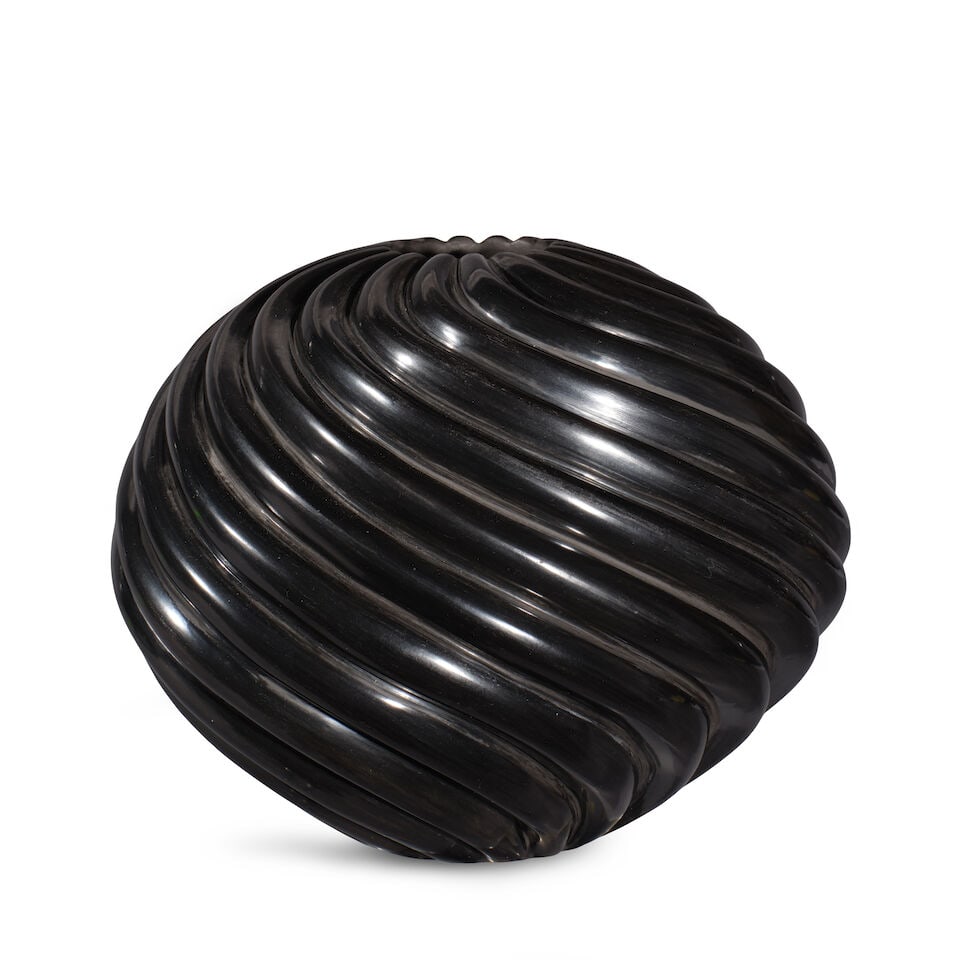 A Nancy Youngblood blackware melon jar - 3