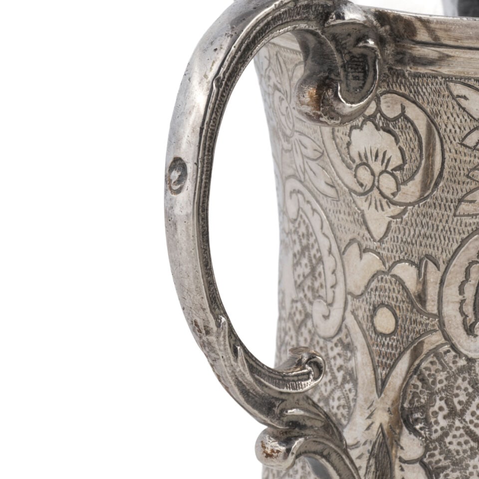 Ensemble de cinq coupes ottomanes en argent (sahlep) et un brûleur d'encens, Turquie ou ... - 7