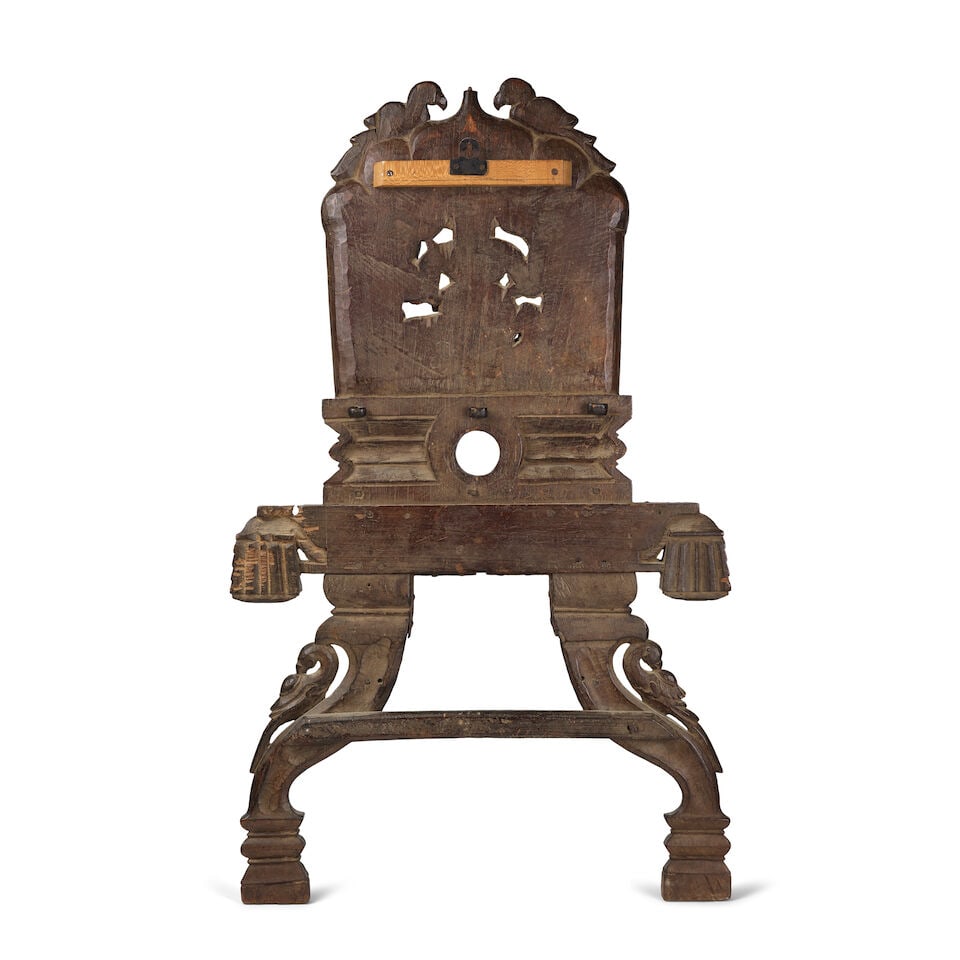 Kawadhi en bois sculpté représentant Ganesh et ses serviteurs, Sud de l'Inde, XIXè... - 3