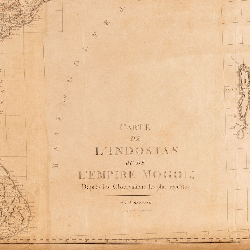 Carte de l'Indostan ou de L'Empire Mogol, d'apres les observations les plus recentes, gravé... - 2