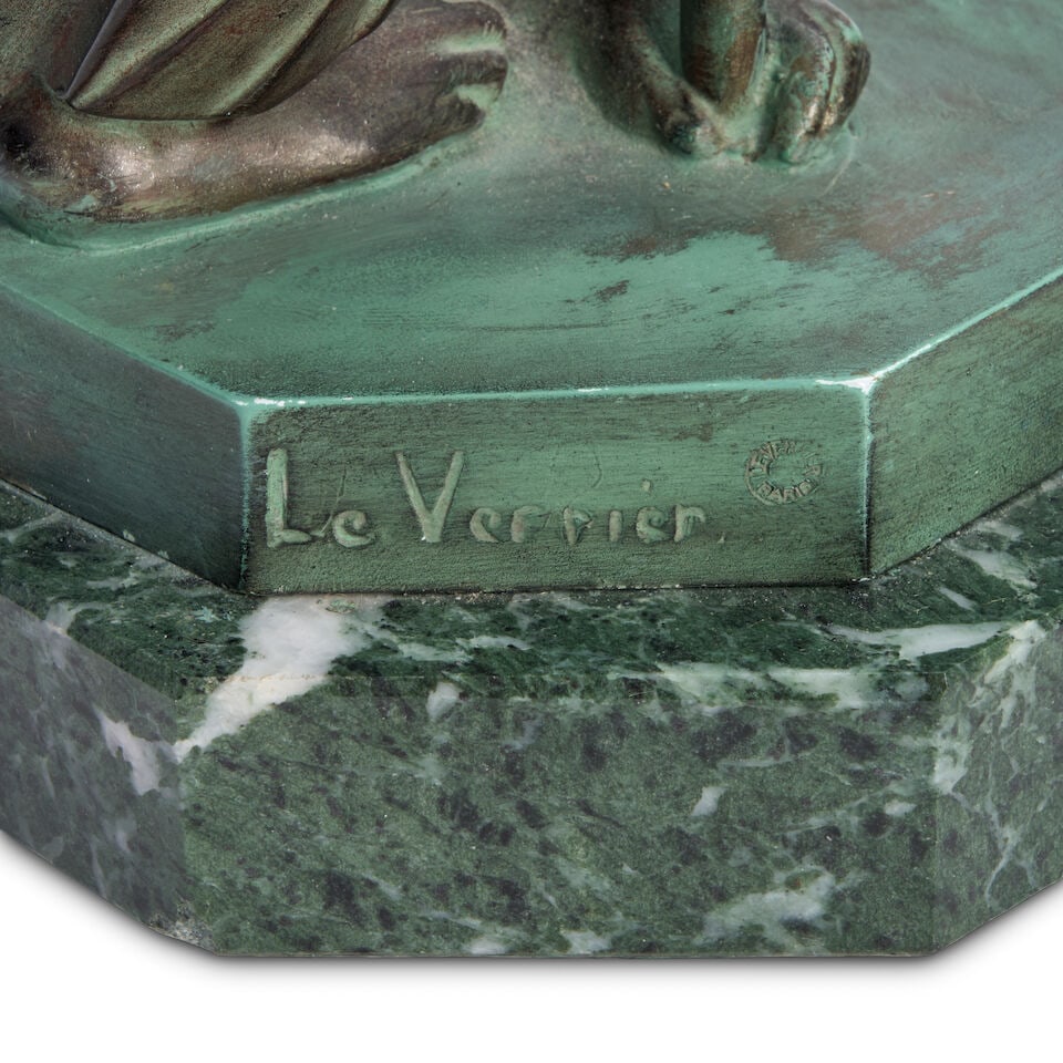 Max Le Verrrier (1891-1973) 'Pluie' Figural Table Lamp, - 2