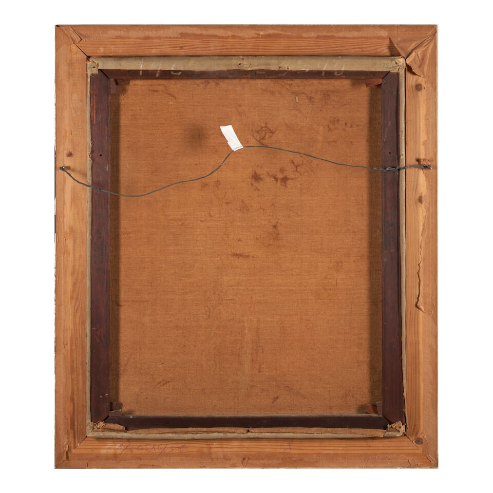 French School (19th Century) Woman with a Mirror (framed 91.0 x 78.0 x 5.0 cm (35 13/16 x 30 11/... - 2
