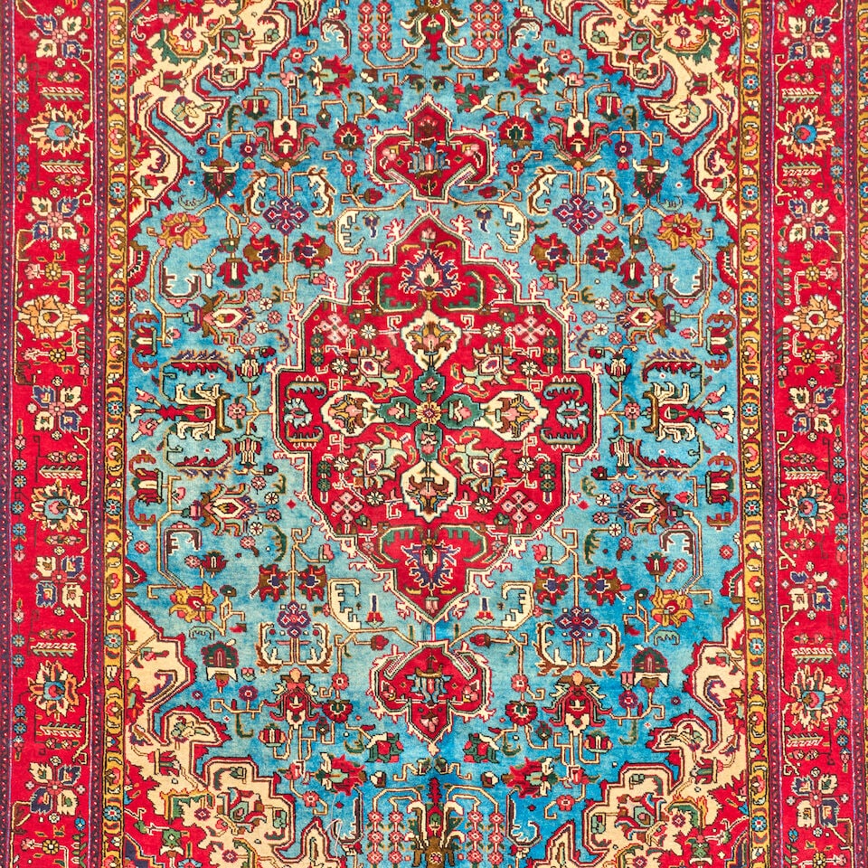 Blue Tabriz Carpet 10 ft. 7 in. x 7 ft. 7 in. - 2