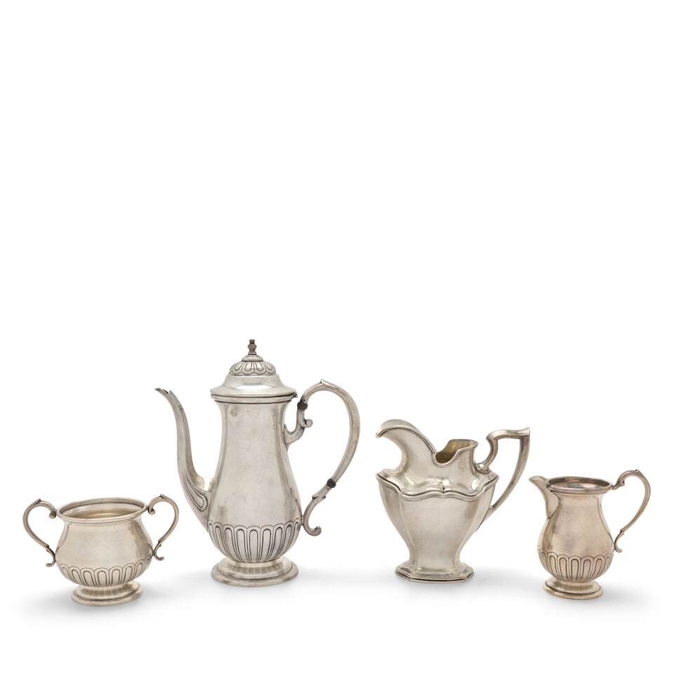 A Three-piece Manchester Silver Co. Sterling Silver Coffee Set, Providence, 20th century, (1 of 1)