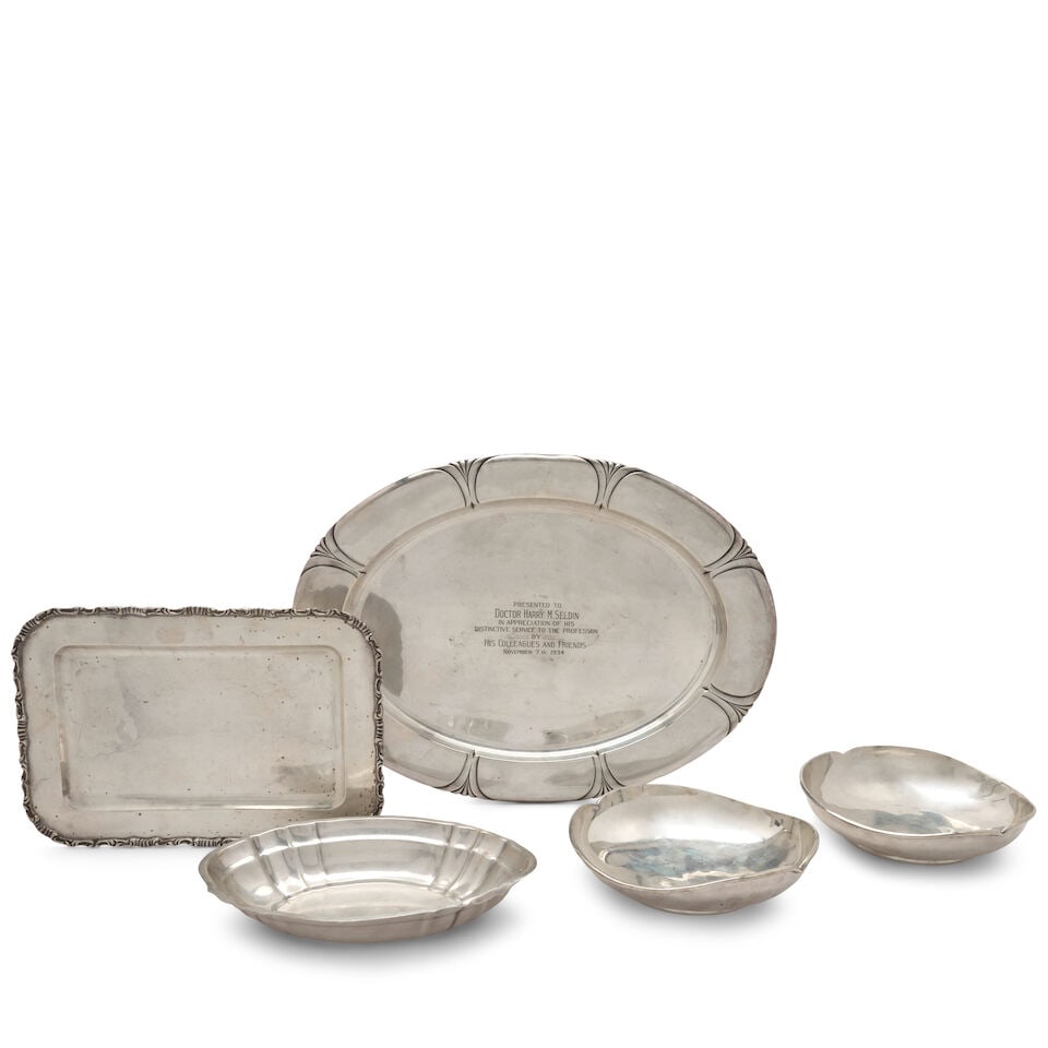 Five Sterling Silver Dishes, 20th century, (1 of 1)