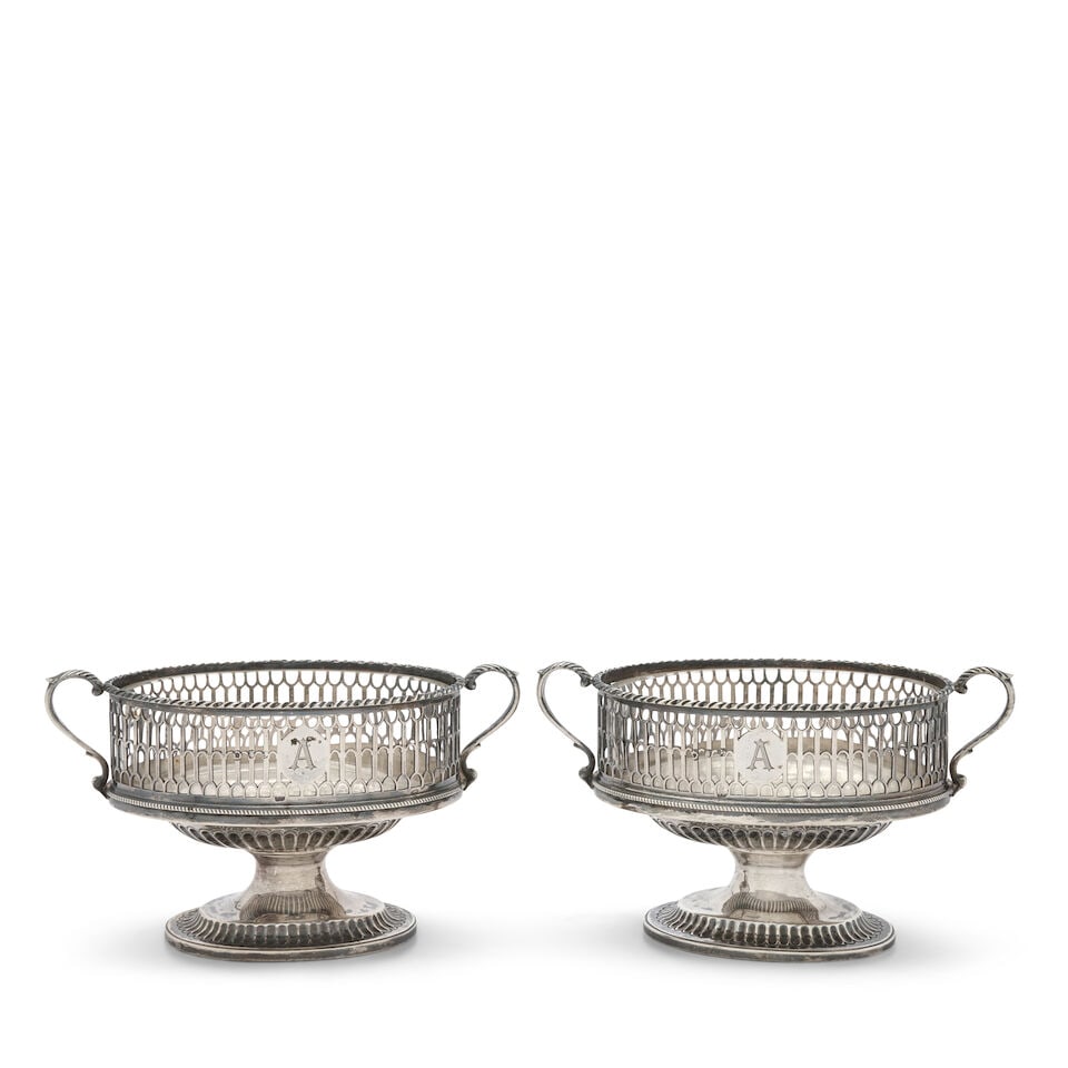 A Pair of George III Sterling Silver Sweet Meat Baskets, Thomas Northcote, London, 1769, (1 of 1)