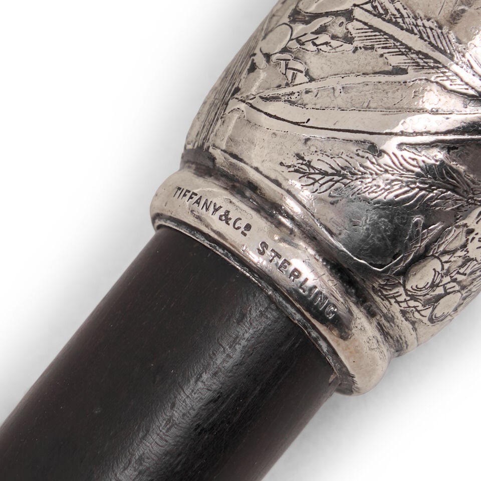 Tiffany & Co. Sterling Silver-mounted Bird-head Cane, 20th century, - 2