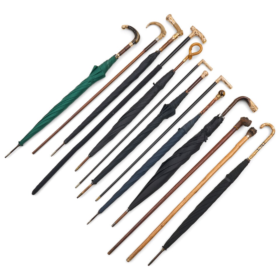 Thirteen Assorted Canes and Umbrellas, 20th century, - 2