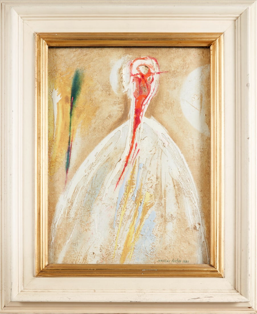 Jaroslav Serych (Czech, 1928-2014) Bílý Serafín (framed 57.5 x 47.5 x 5.0 cm (22 ... - 4